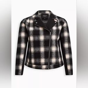 Flannel Moto Jacket